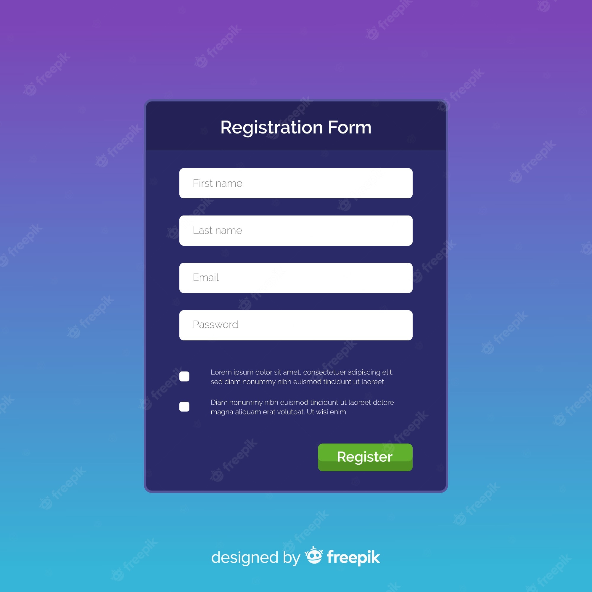 Detail Template Registration Form Free Nomer 6