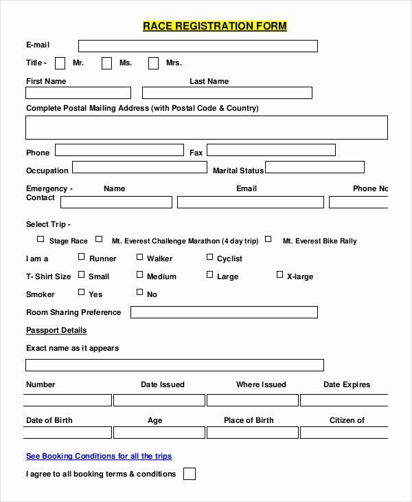 Detail Template Registration Form Free Nomer 50