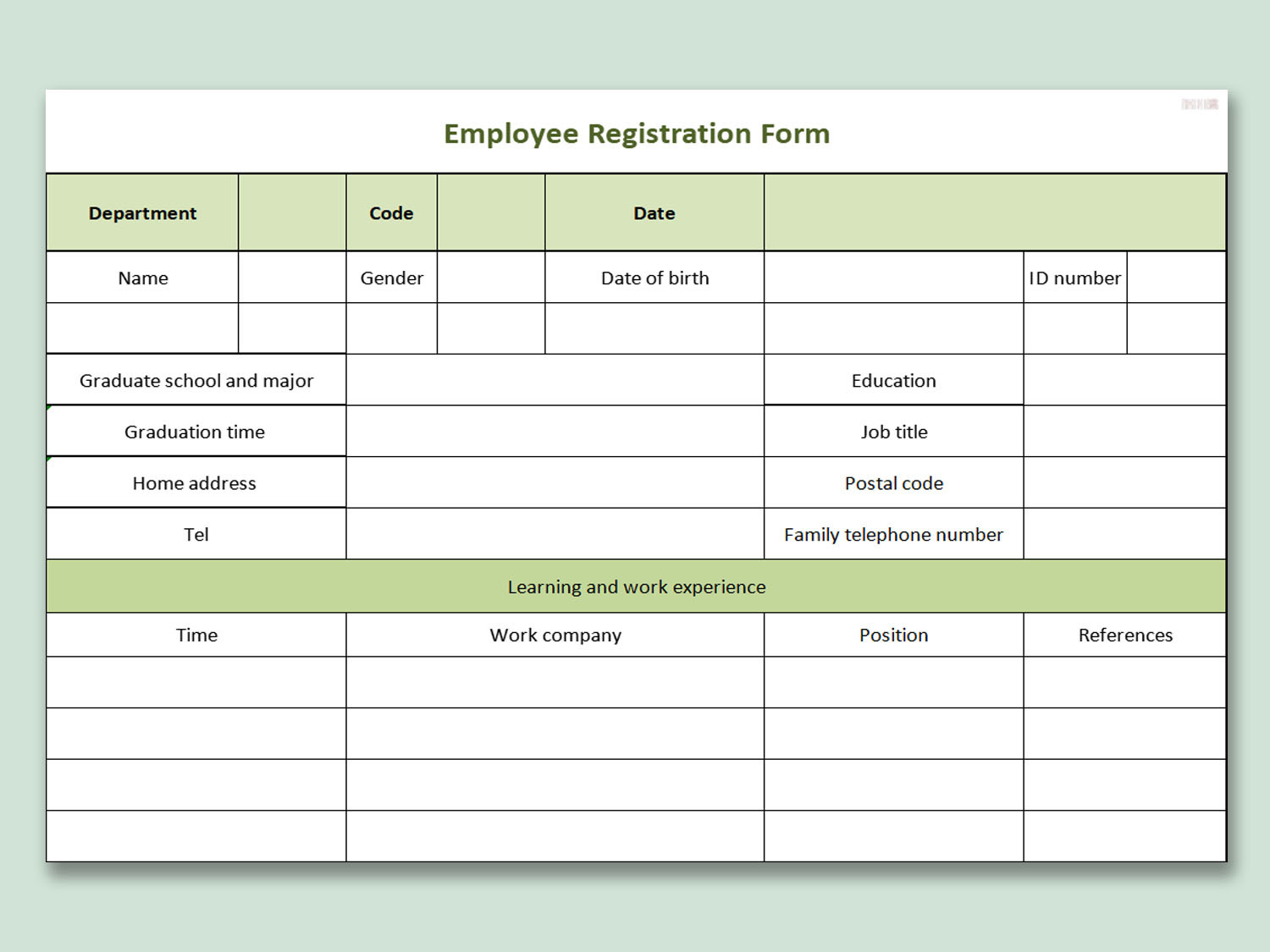 Detail Template Registration Form Free Nomer 56