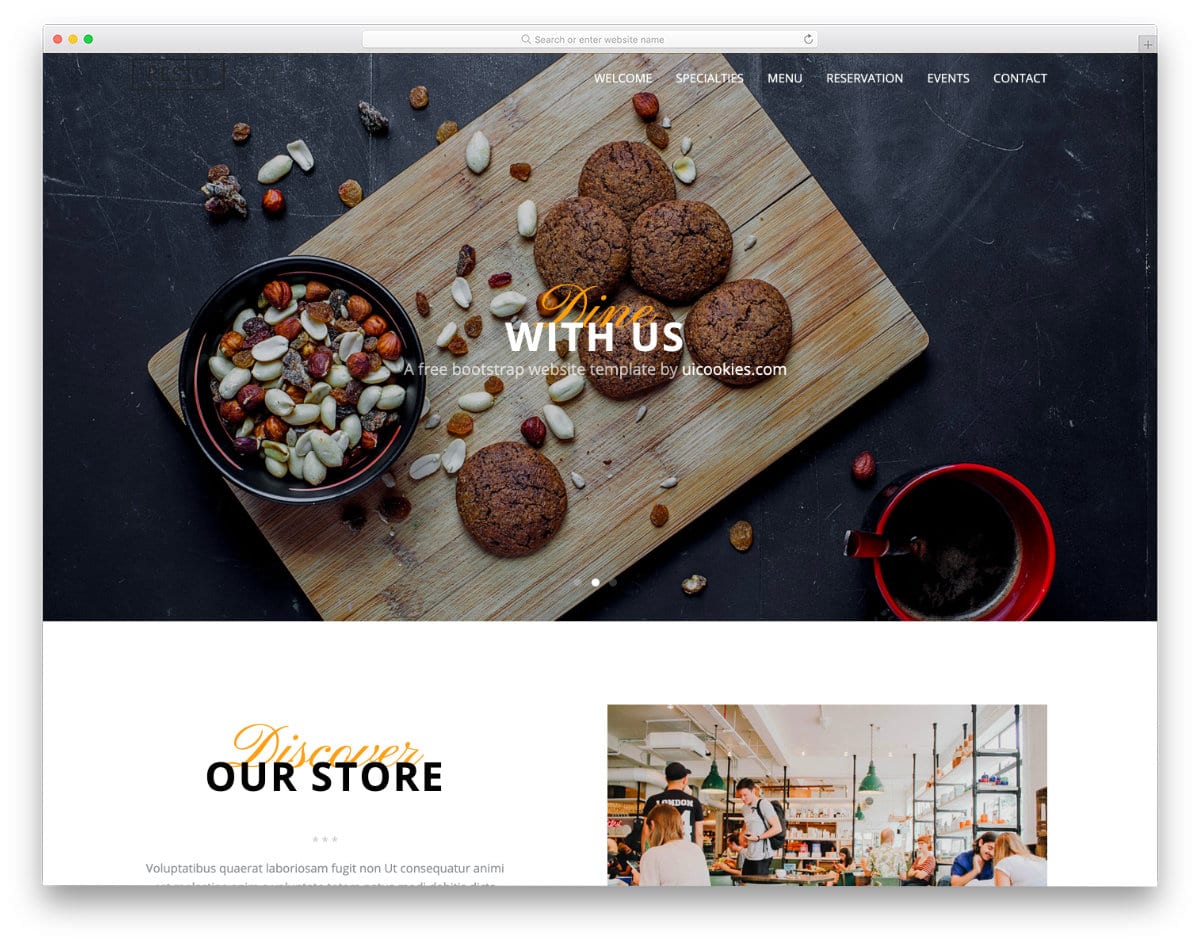 Detail Template Restaurant Bootstrap Free Nomer 23