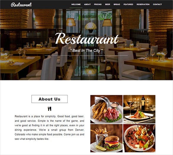 Detail Template Restaurant Bootstrap Free Nomer 25