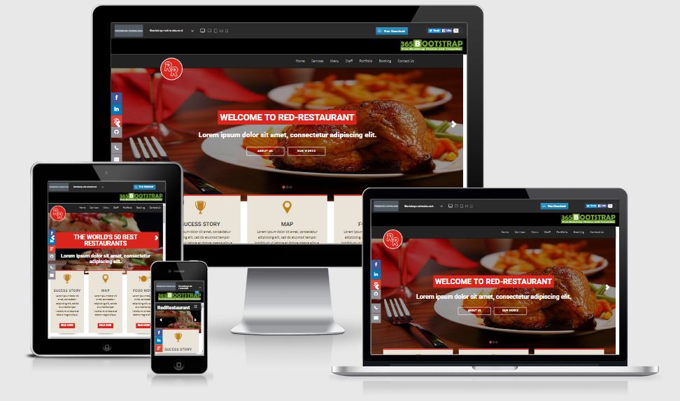 Detail Template Restaurant Bootstrap Free Nomer 35