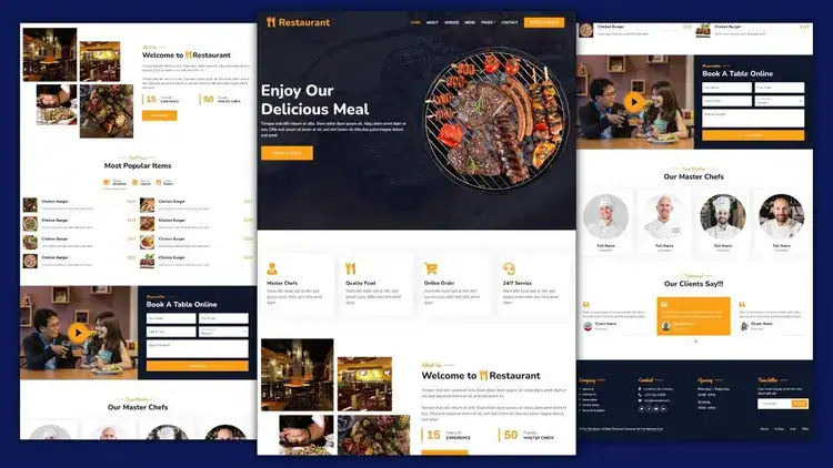 Detail Template Restaurant Bootstrap Free Nomer 37