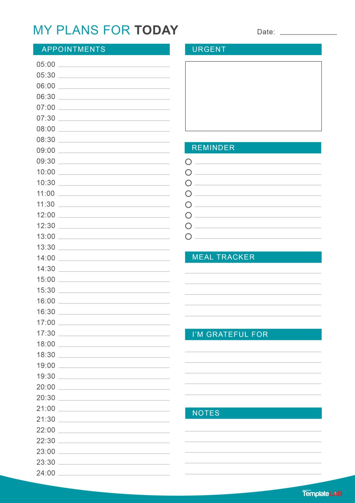 Template Schedule Planner - KibrisPDR