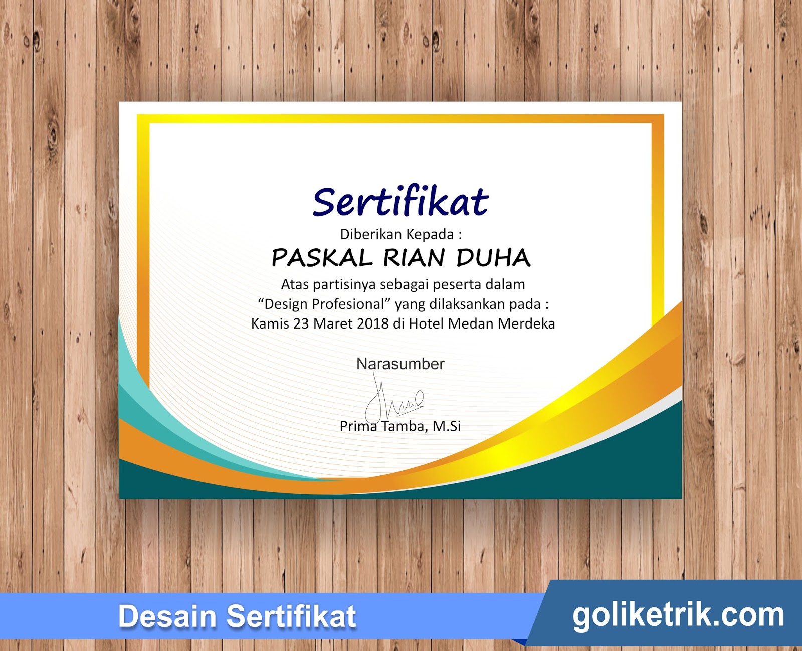 Detail Template Sertifikat Gratis Nomer 29