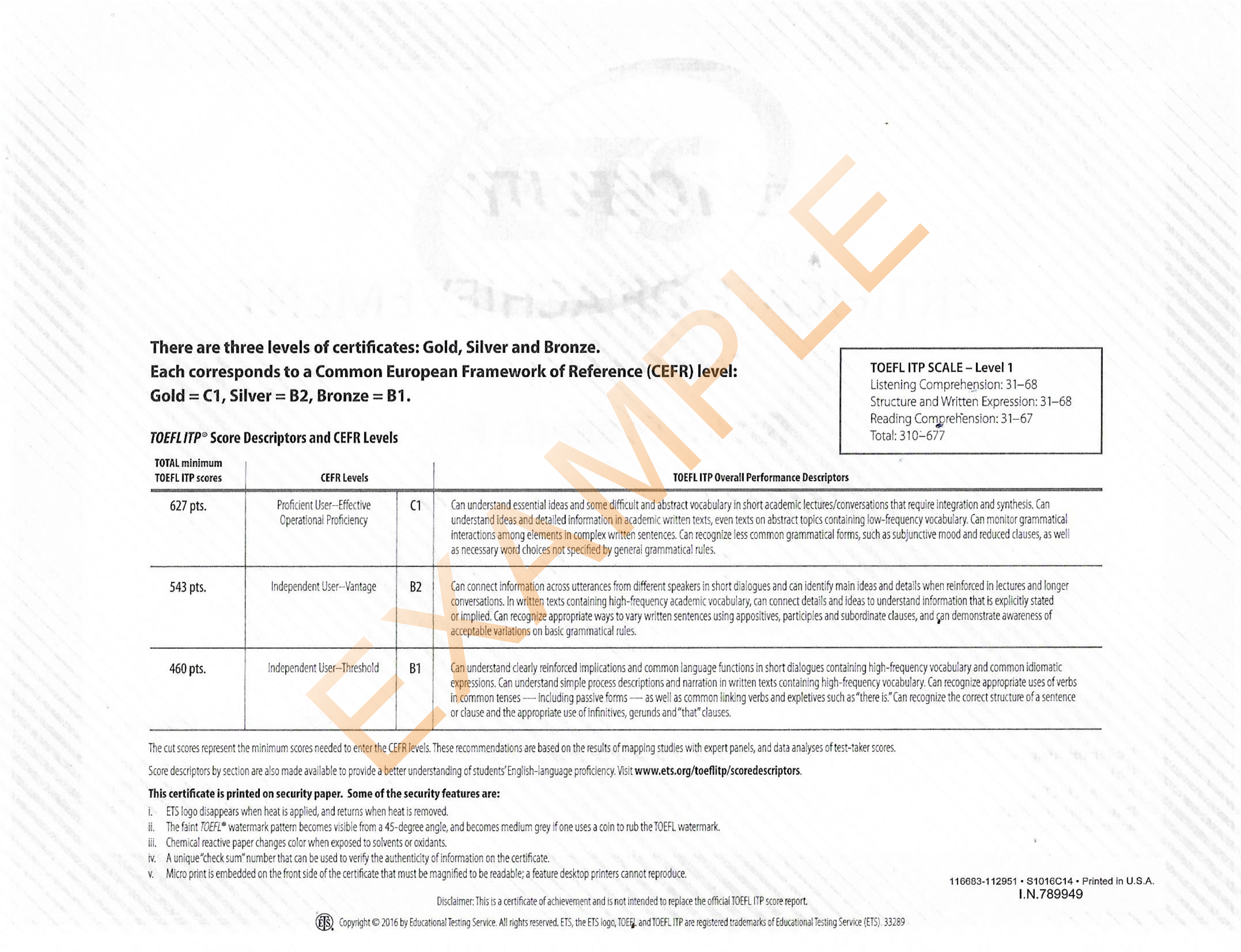 Detail Template Sertifikat Toefl Nomer 13