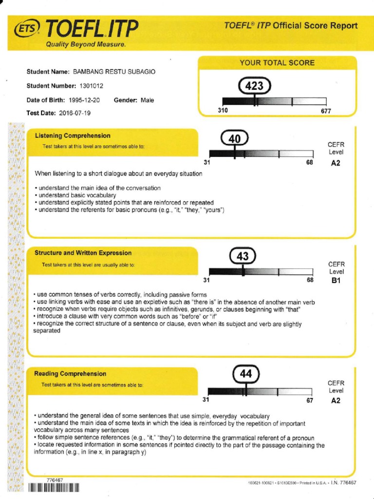 Detail Template Sertifikat Toefl Nomer 19