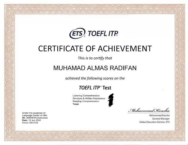 Detail Template Sertifikat Toefl Nomer 4