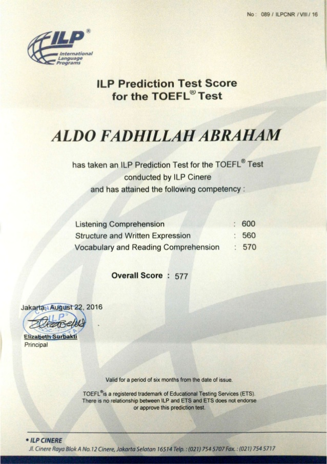 Detail Template Sertifikat Toefl Nomer 9