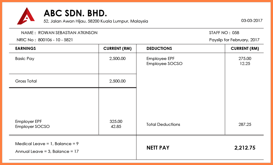 Detail Template Slip Gaji Excel Nomer 20