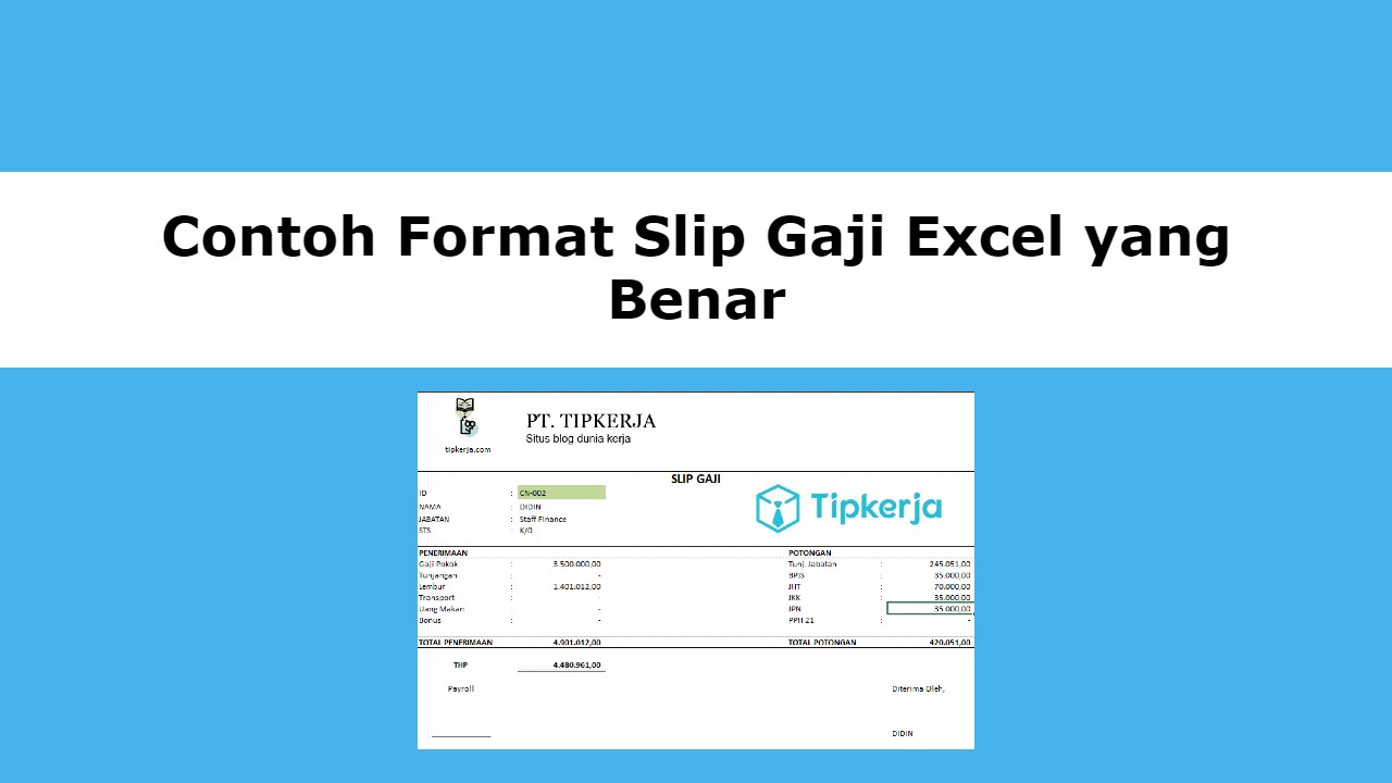 Detail Template Slip Gaji Excel Nomer 21