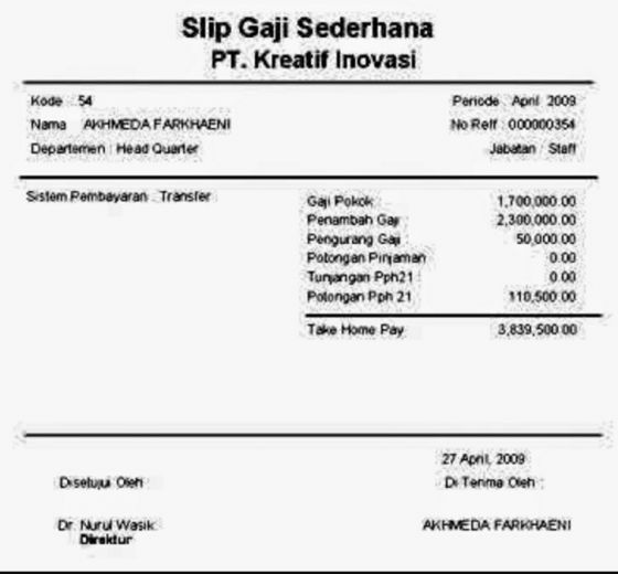 Detail Template Slip Gaji Excel Nomer 27