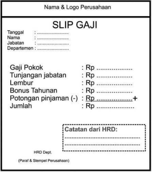 Detail Template Slip Gaji Excel Nomer 41