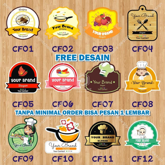 Detail Template Stiker Makanan Nomer 15