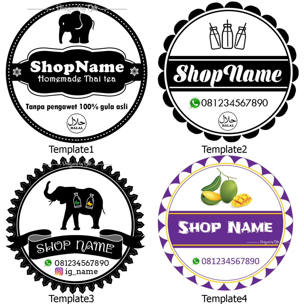 Detail Template Stiker Makanan Nomer 18