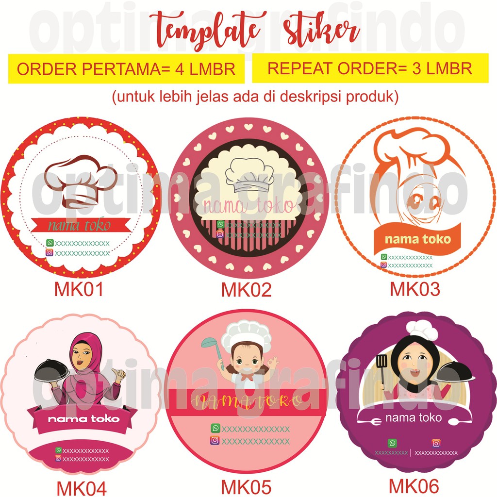 Detail Template Stiker Makanan Nomer 30