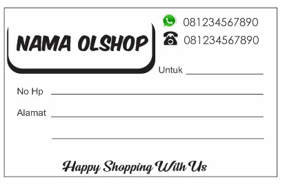 Detail Template Stiker Olshop Nomer 12