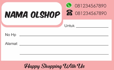 Detail Template Stiker Olshop Nomer 2