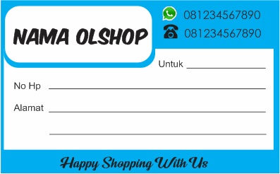 Detail Template Stiker Olshop Nomer 4