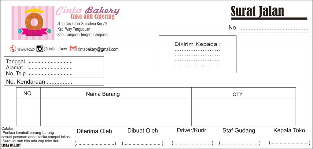 Detail Template Surat Jalan Nomer 39