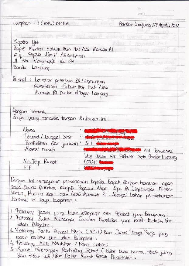 Detail Template Surat Lamaran Kerja Word Nomer 46