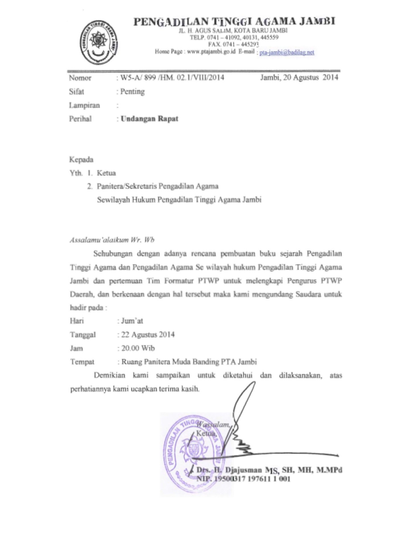 Detail Template Surat Undangan Nomer 25