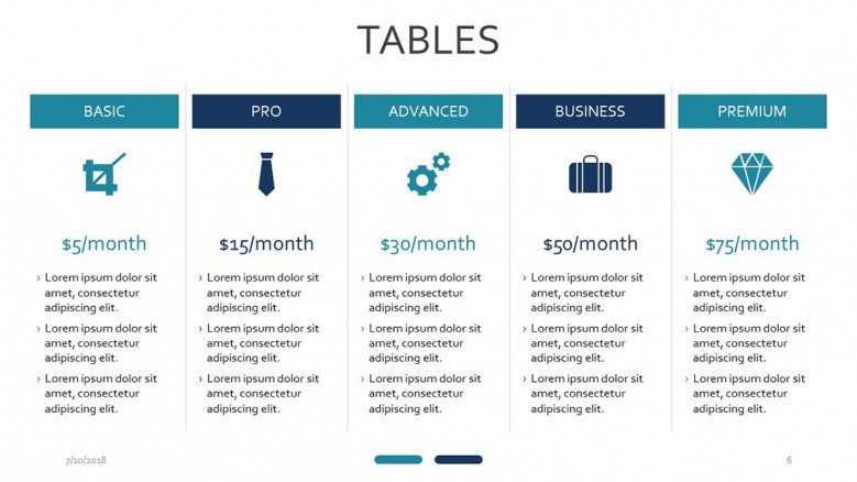 Detail Template Table Ppt Nomer 2