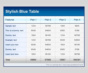 Detail Template Table Ppt Nomer 17