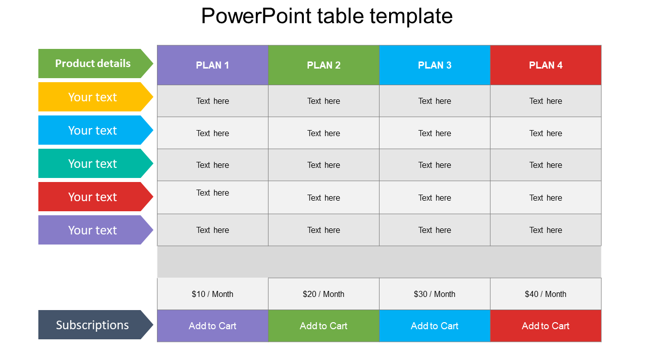 Detail Template Table Ppt Nomer 5