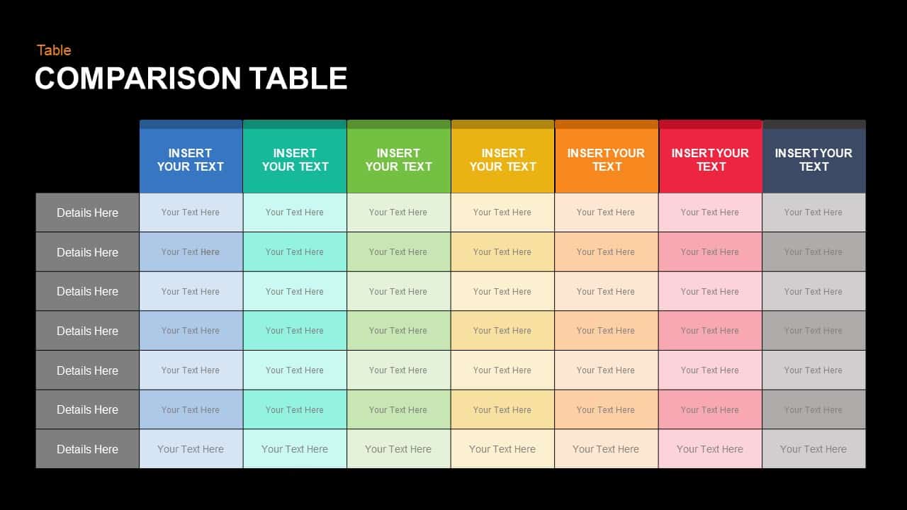 Detail Template Table Ppt Nomer 40