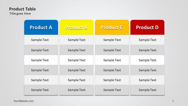 Detail Template Table Ppt Nomer 42