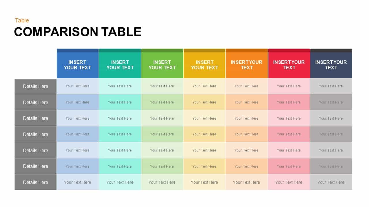 Detail Template Table Ppt Nomer 7