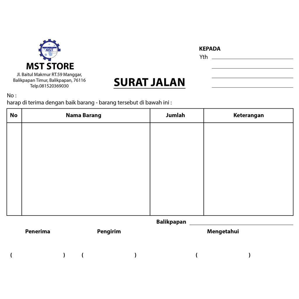 Detail Template Tanda Terima Nomer 15