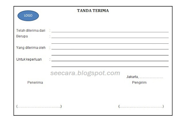 Detail Template Tanda Terima Nomer 16