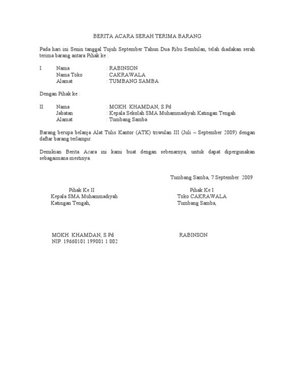 Detail Template Tanda Terima Nomer 52