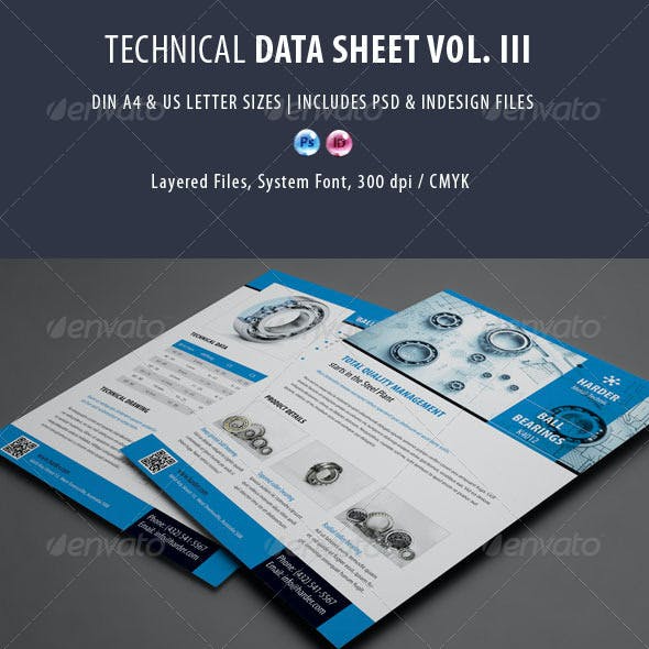 Detail Template Technical Data Sheet Nomer 16