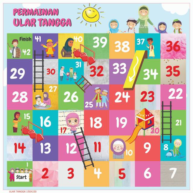 Detail Template Ular Tangga Nomer 40