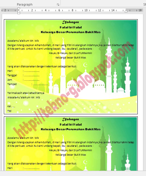 Detail Template Undangan Halal Bihalal Nomer 44