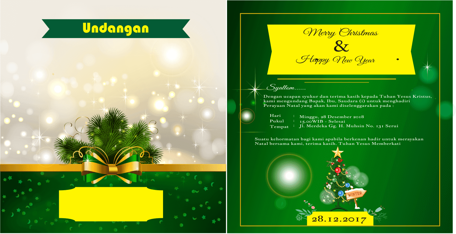 Detail Template Undangan Natal Nomer 4