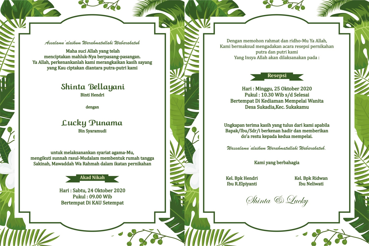 Detail Template Undangan Nikah Nomer 40