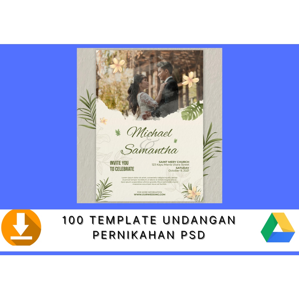 Detail Template Undangan Pernikahan Psd Nomer 34