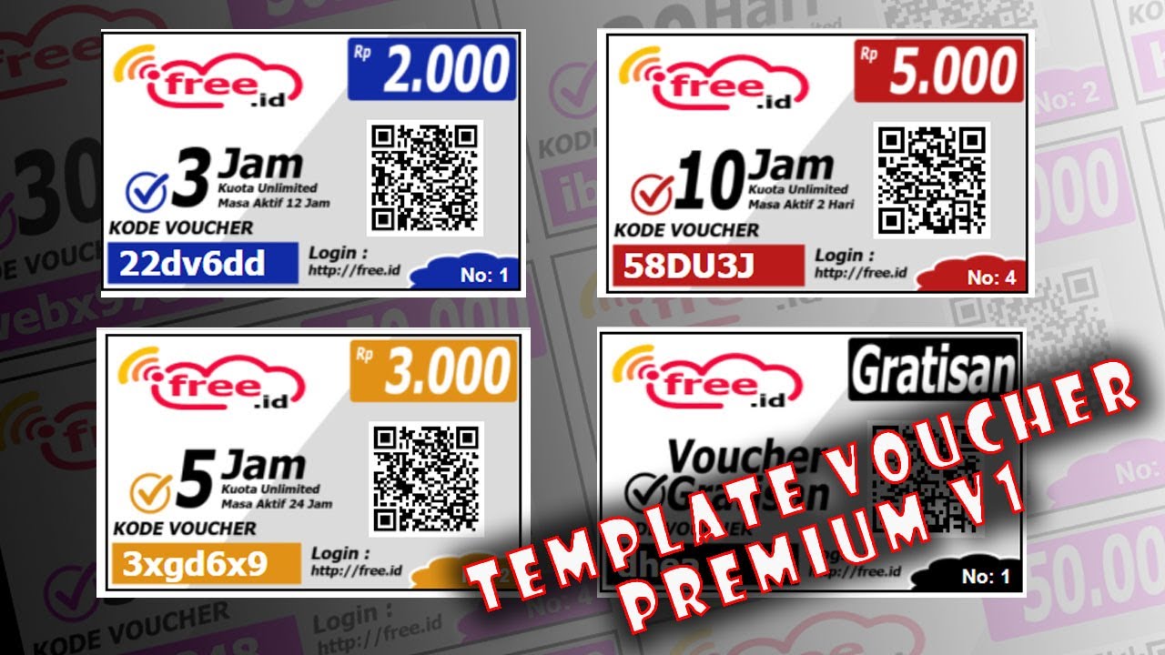 Detail Template Voucher Mikhmon Keren Nomer 33