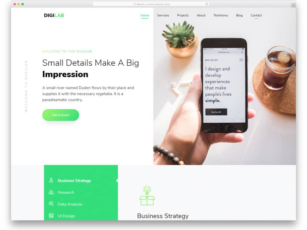 Detail Template Web Company Profile Nomer 13