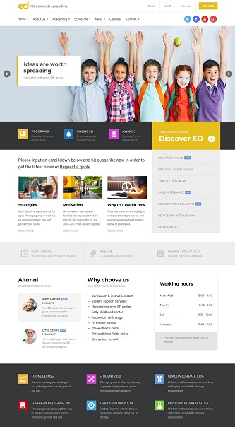 Detail Template Web Sekolah Nomer 18
