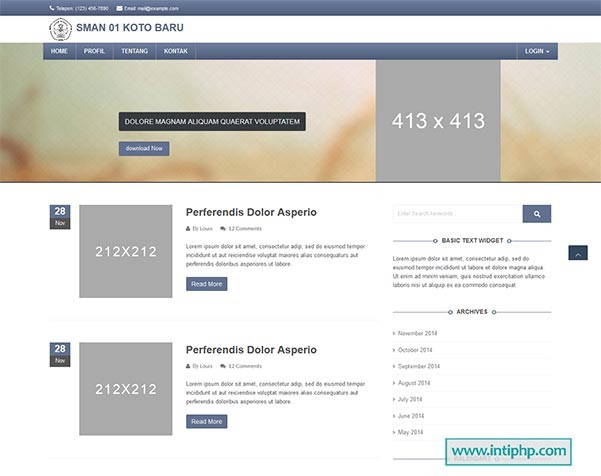 Detail Template Web Sekolah Nomer 27