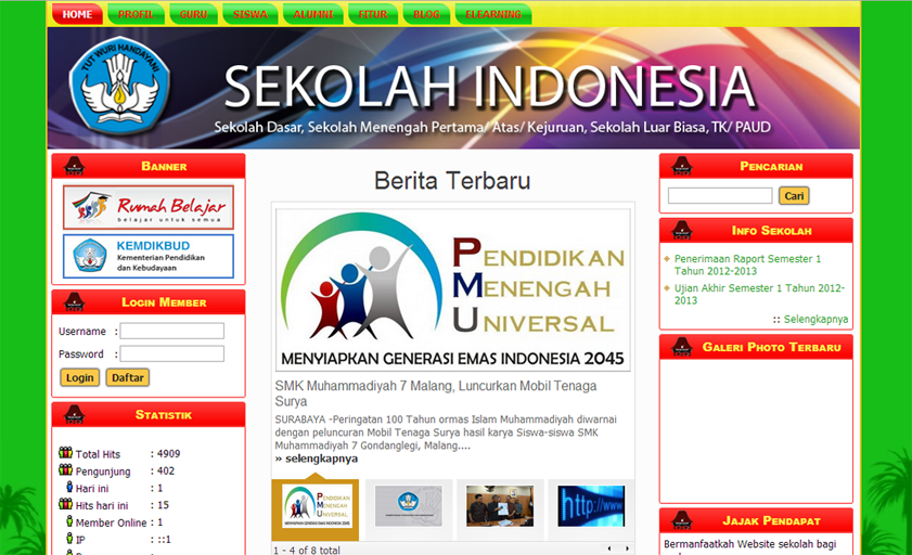Detail Template Web Sekolah Nomer 40