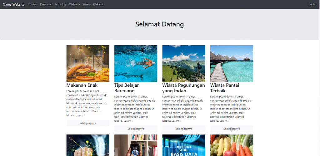 Detail Template Web Statis Nomer 40