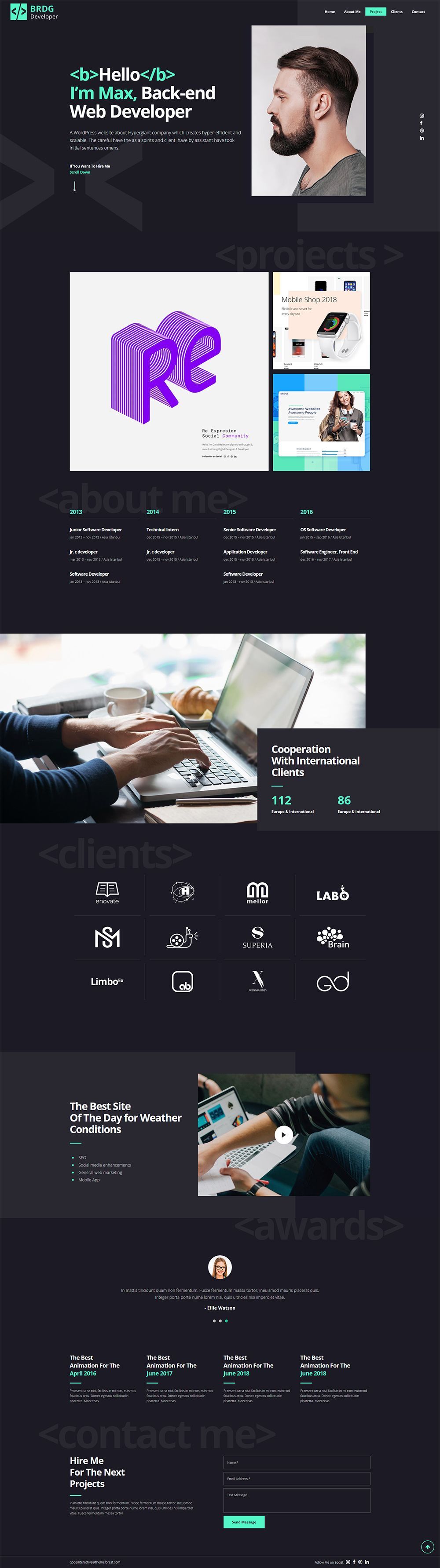 Detail Template Wordpress Bridge Nomer 57