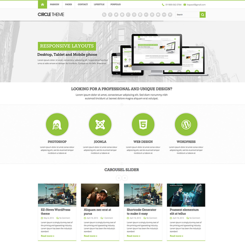 Detail Template Wordpress Free Responsive Nomer 4