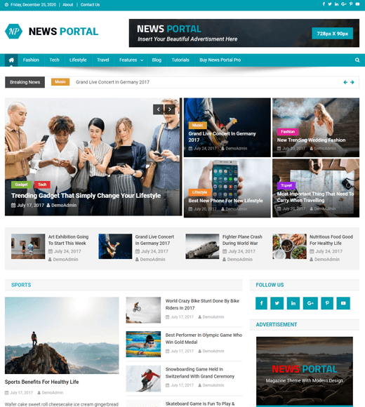 Detail Template Wordpress Free Responsive Nomer 28